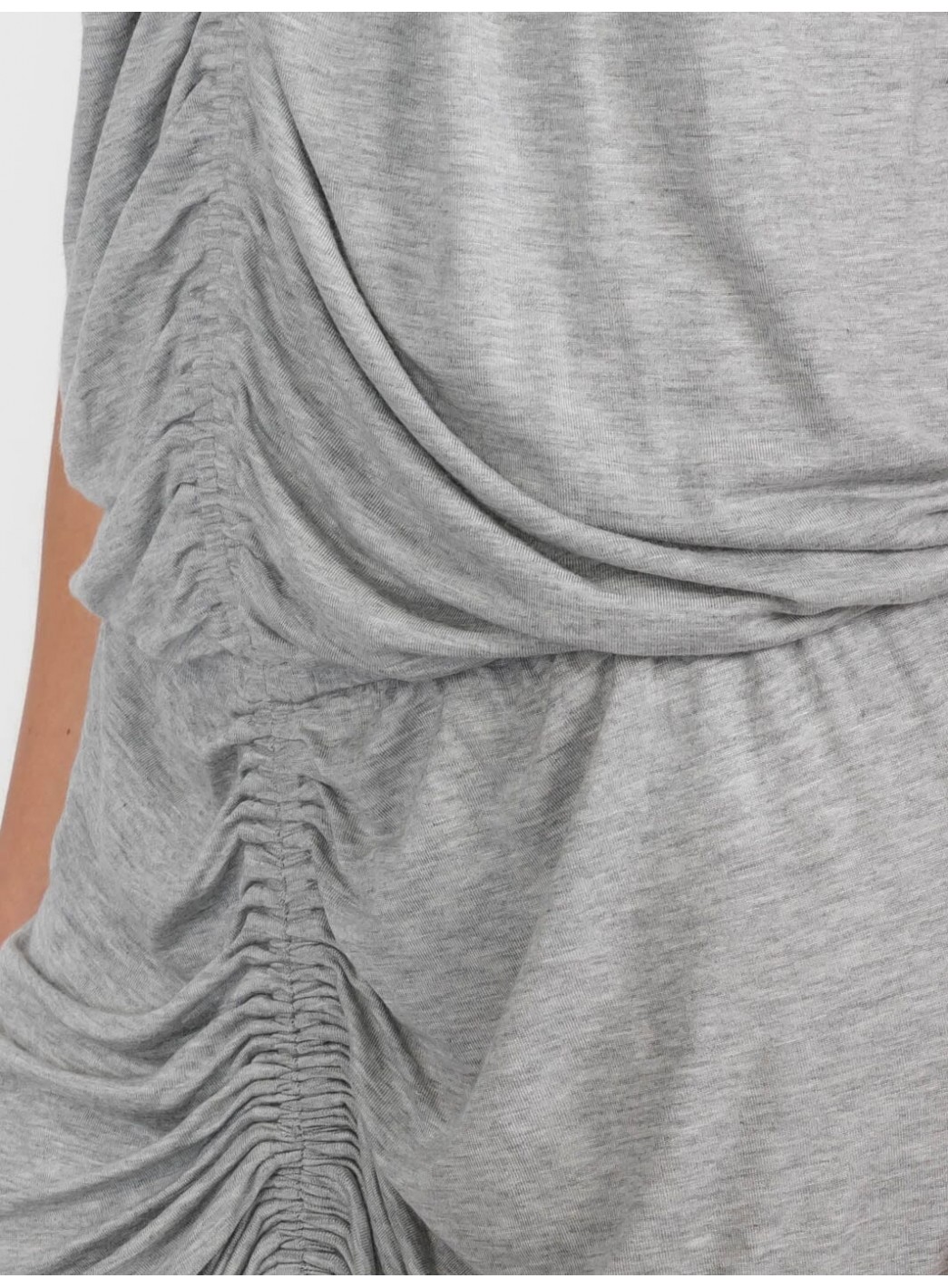 WOMEN'S SLEEVELESS V-NECK FRONT RUCHED BODYCON MIDI DRESS WOMEN'S SLEEVELESS V-NECK FRONT RUCHED BODYCON MIDI DRESS