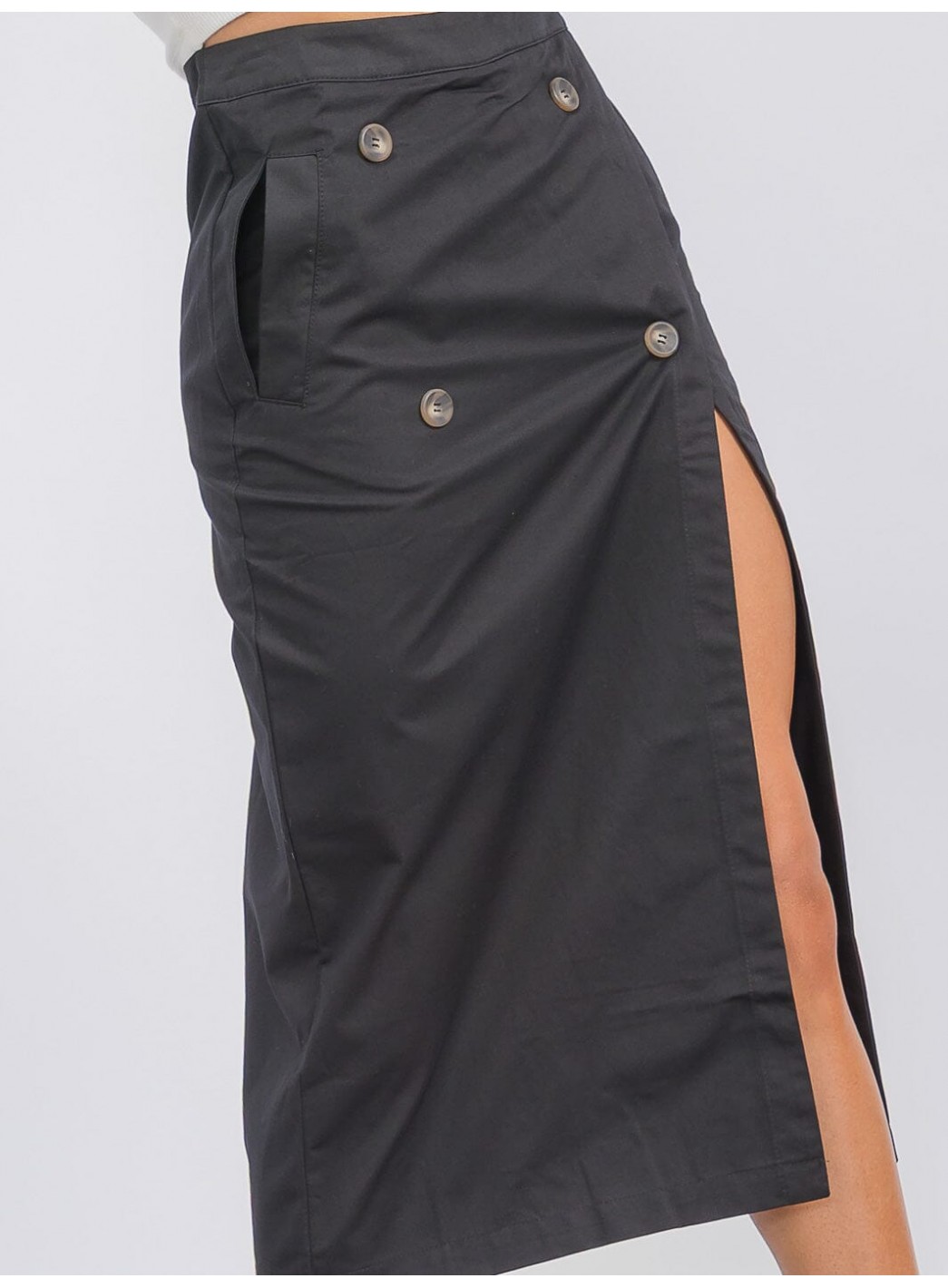 WOMEN'S ZIPPER CLOSURE SLIT POCKETS MIDI... WOMEN'S ZIPPER CLOSURE SLIT POCKETS MIDI...