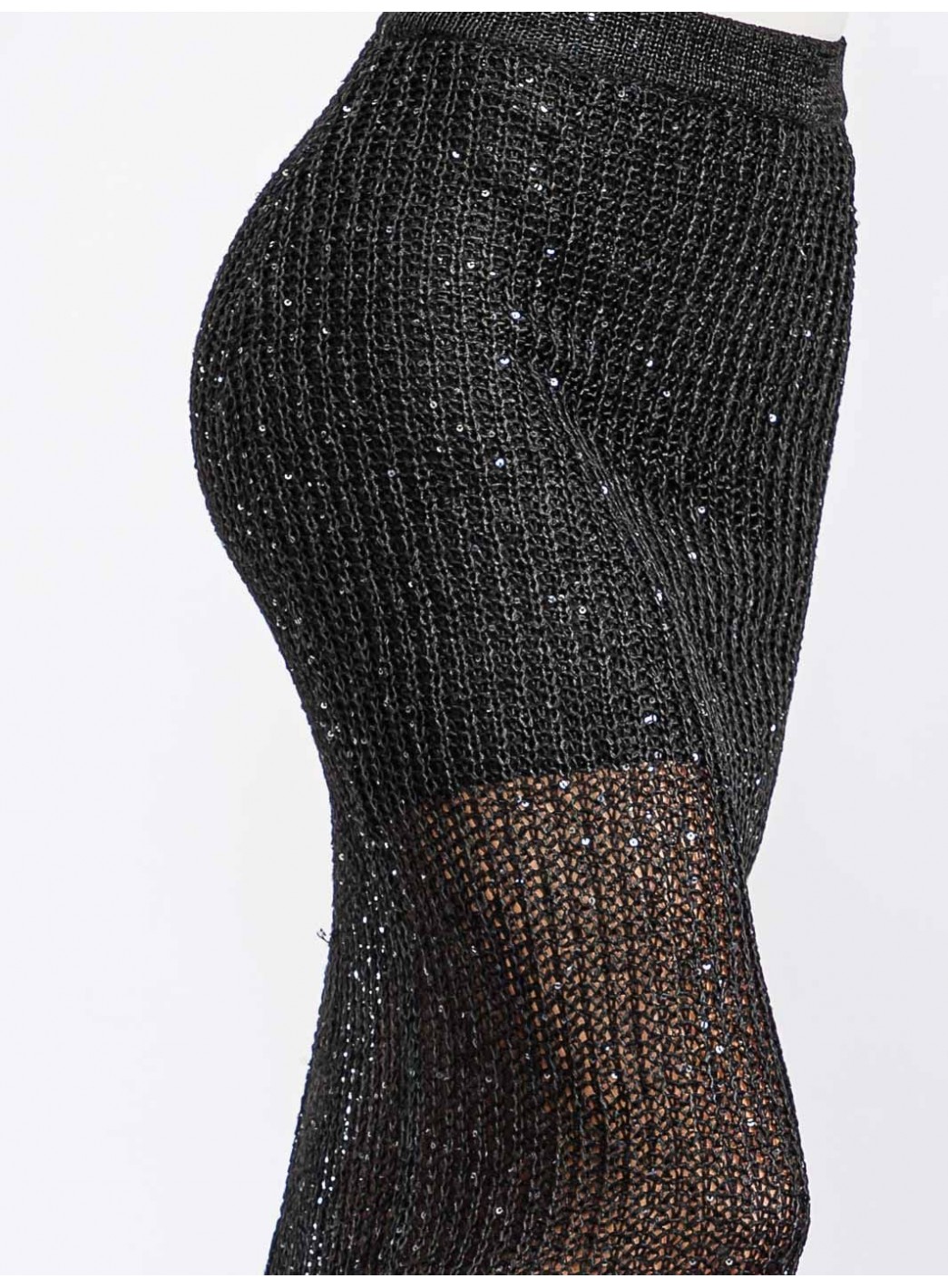 WOMEN'S ELASTIC WAIST SHIMMER KNIT MIDI SKIRT WOMEN'S ELASTIC WAIST SHIMMER KNIT MIDI SKIRT