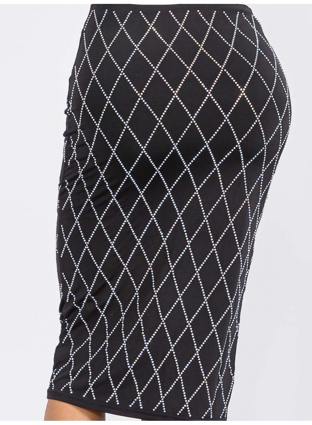 WOMEN'S ELASTIC WAIST SEQUINS DETAILED MIDI SKIRT WOMEN'S ELASTIC WAIST SEQUINS DETAILED MIDI SKIRT