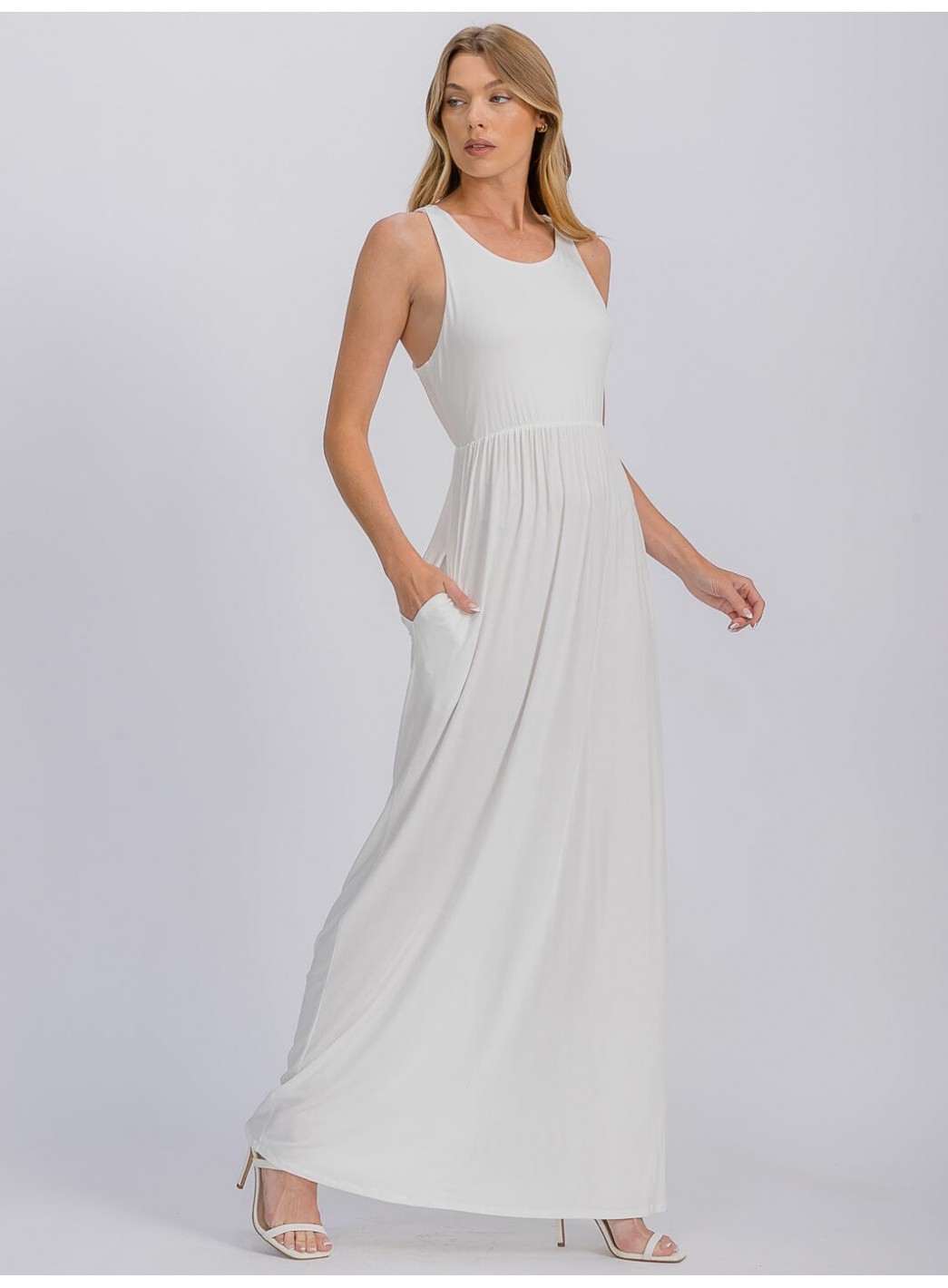 WOMEN'S SLEEVELESS ELASTIC WAIST FRONT P... WOMEN'S SLEEVELESS ELASTIC WAIST FRONT P...