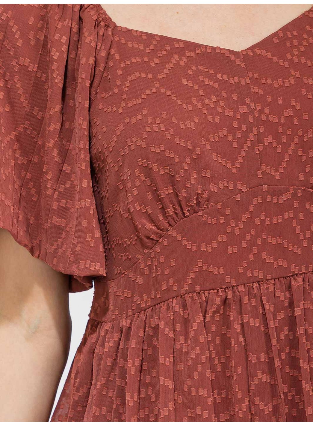 WOMEN'S SHORT SLEEVE V-NECK SWISS RUFFLE TIERED MAXI DRESS WOMEN'S SHORT SLEEVE V-NECK SWISS RUFFLE TIERED MAXI DRESS