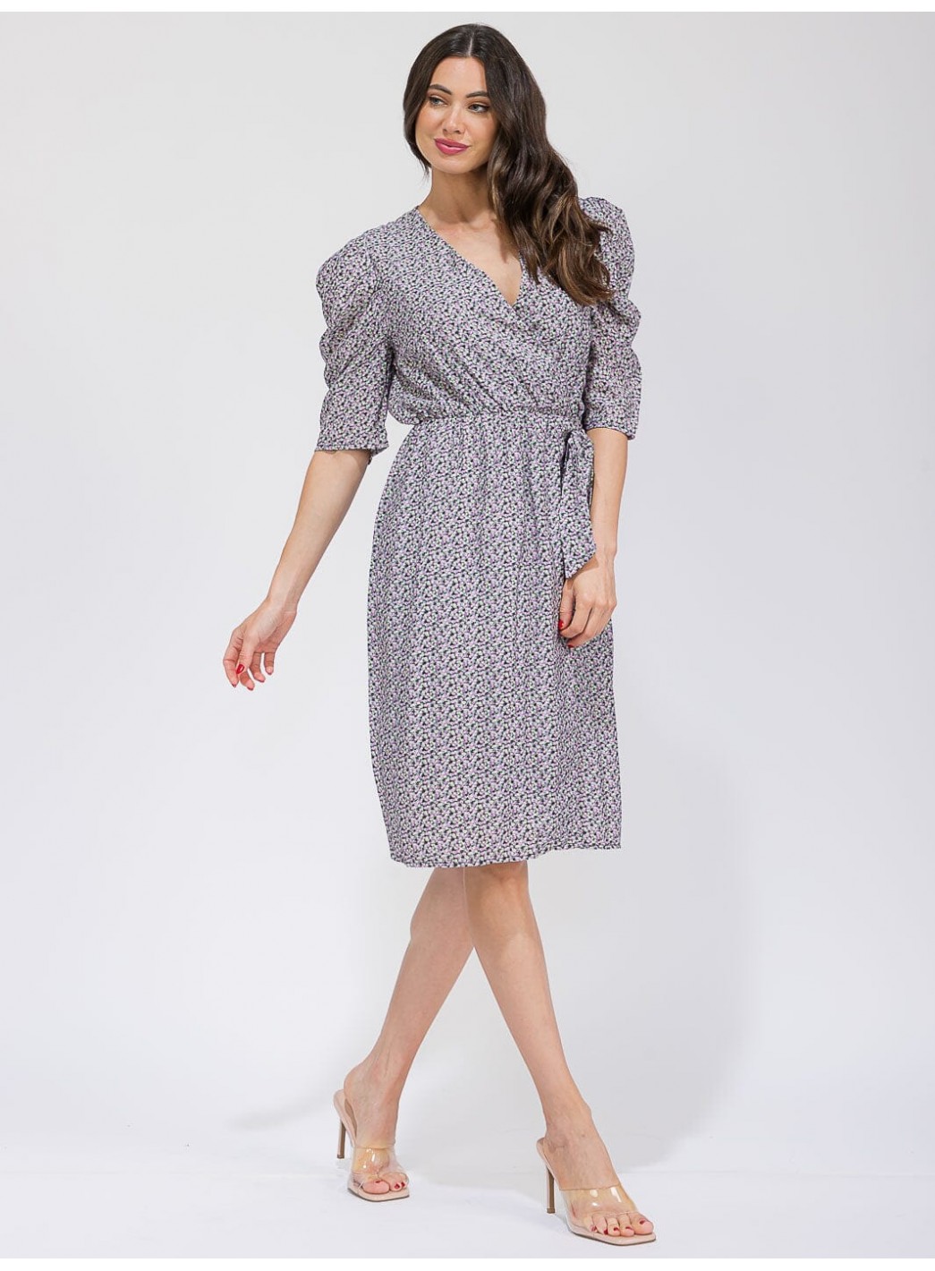 WOMEN'S SHORT SLEEVE SURPLICE SELF TIE F... WOMEN'S SHORT SLEEVE SURPLICE SELF TIE F...