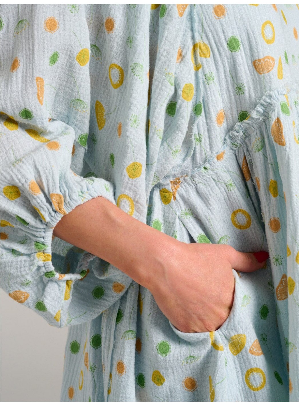 WOMEN'S LONG SLEEVE POCKETS PRINTED TUNIC MINI DRESS WOMEN'S LONG SLEEVE POCKETS PRINTED TUNIC MINI DRESS