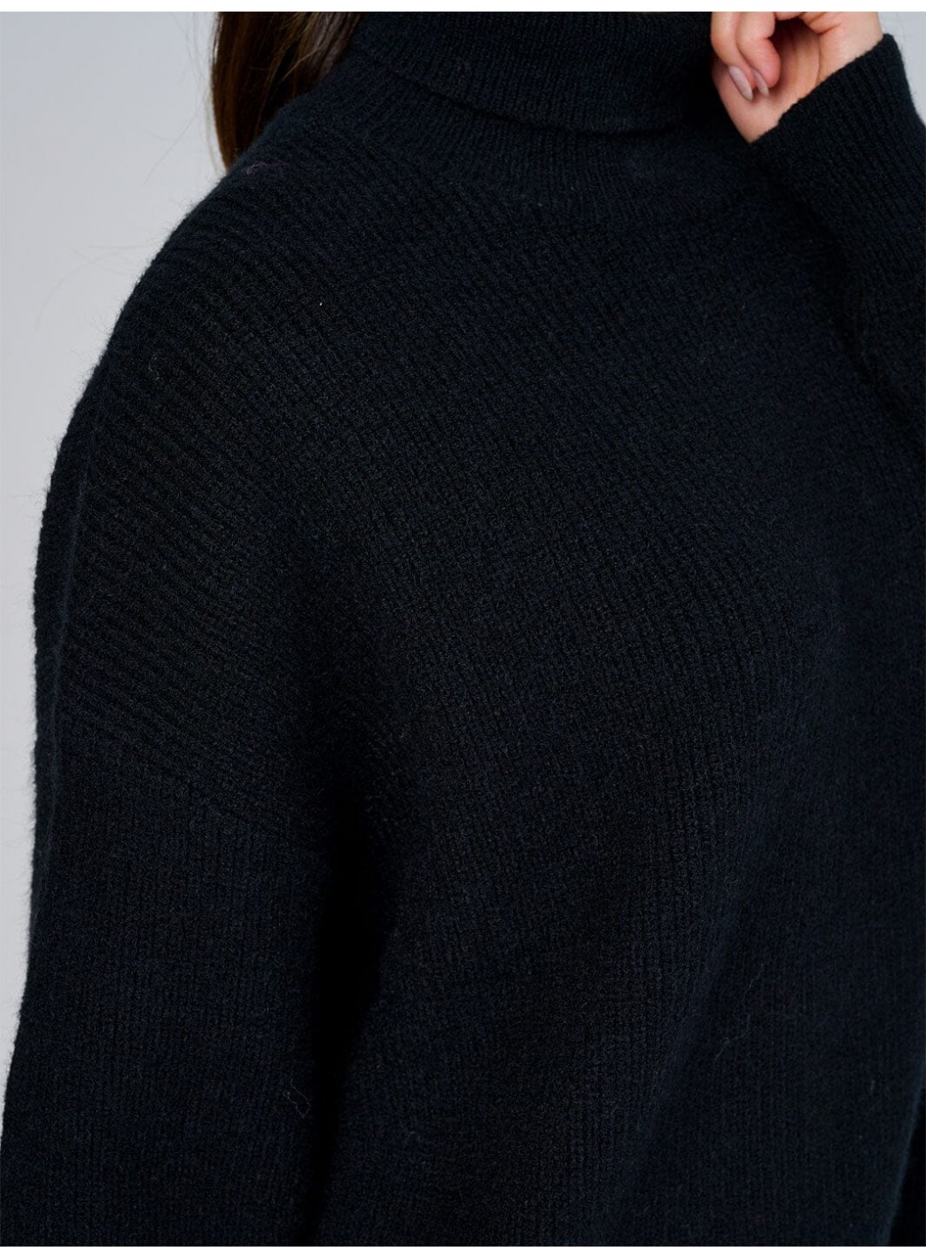 WOMEN'S LONG SLEEVE TURTLE NECK LOOSE FIT KNIT MINI DRESS WOMEN'S LONG SLEEVE TURTLE NECK LOOSE FIT KNIT MINI DRESS