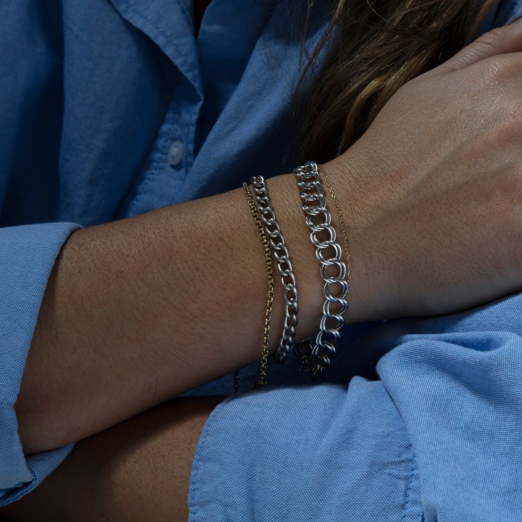 Vintage Silver Extra Bold Chain Bracelet