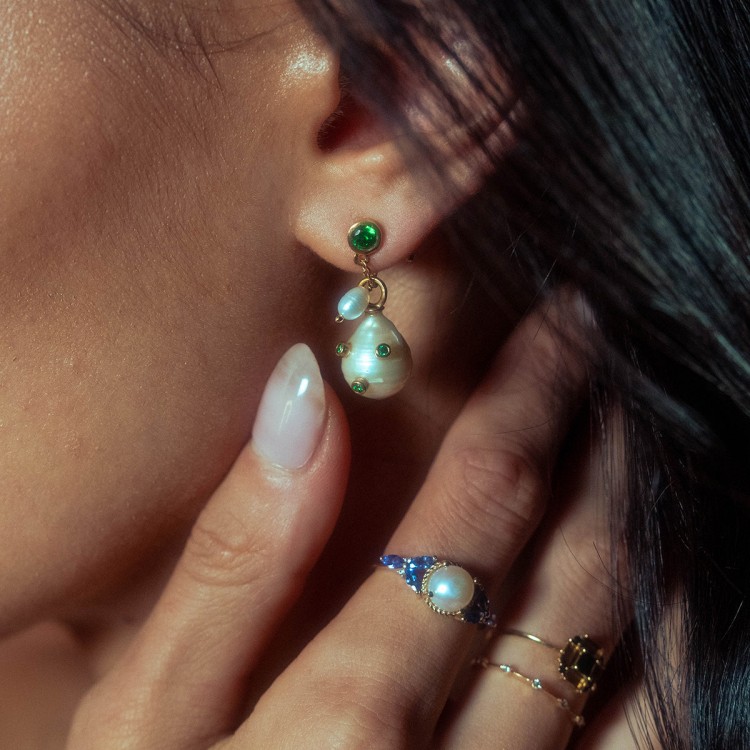 Baroque Pearl Droplet Earrings