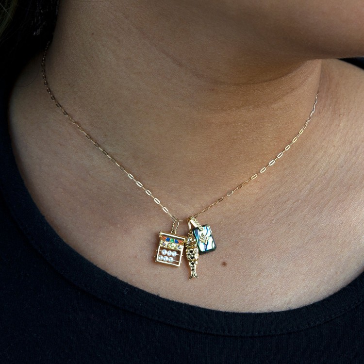 Solid Gold Delicate Paperclip Chain