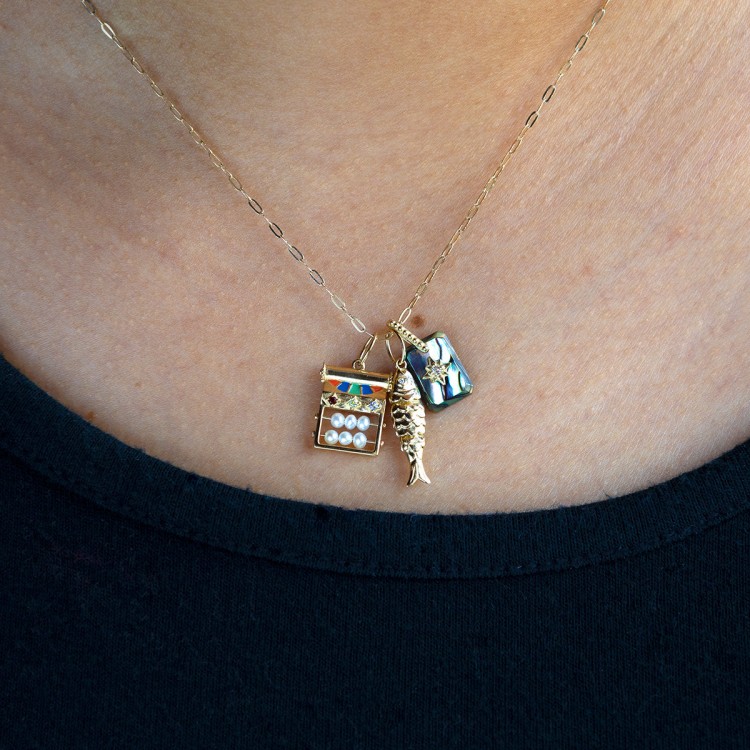 Solid Gold Delicate Paperclip Chain