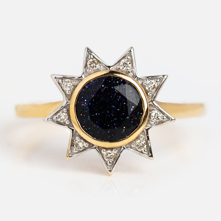 Solid Gold Starburst Ring for Inspiratio...
