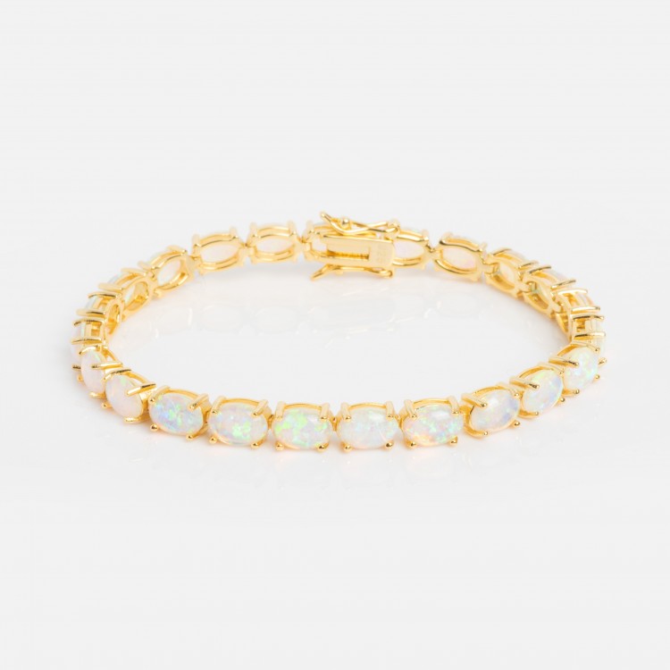 Eternal Blue Opal Tennis Bracelet