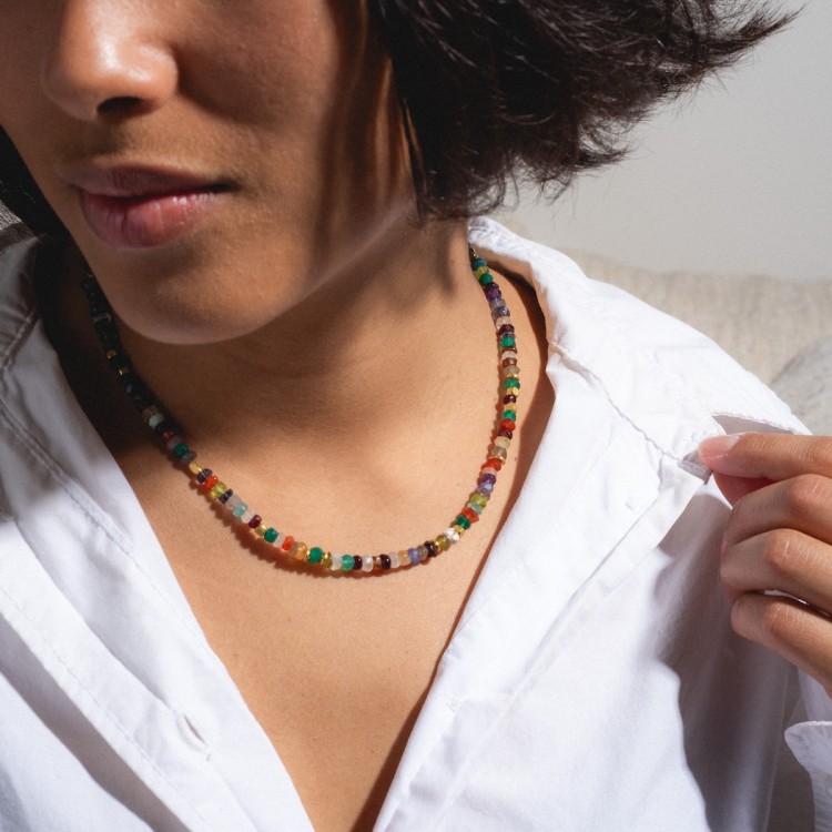 Beaded Gemstone Necklace