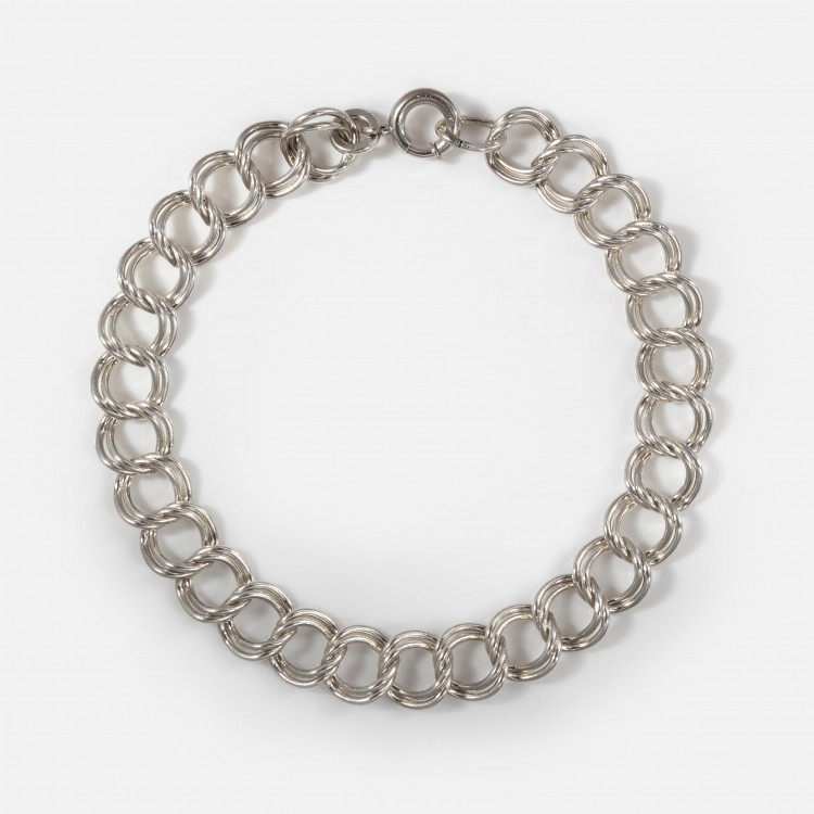 Vintage Silver Extra Bold Chain Bracelet