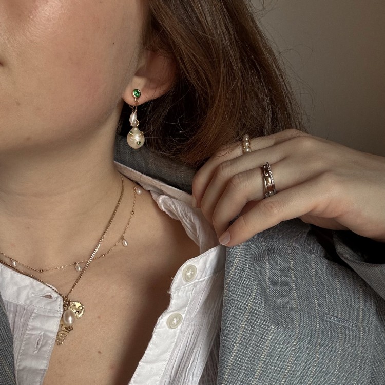 Baroque Pearl Droplet Earrings
