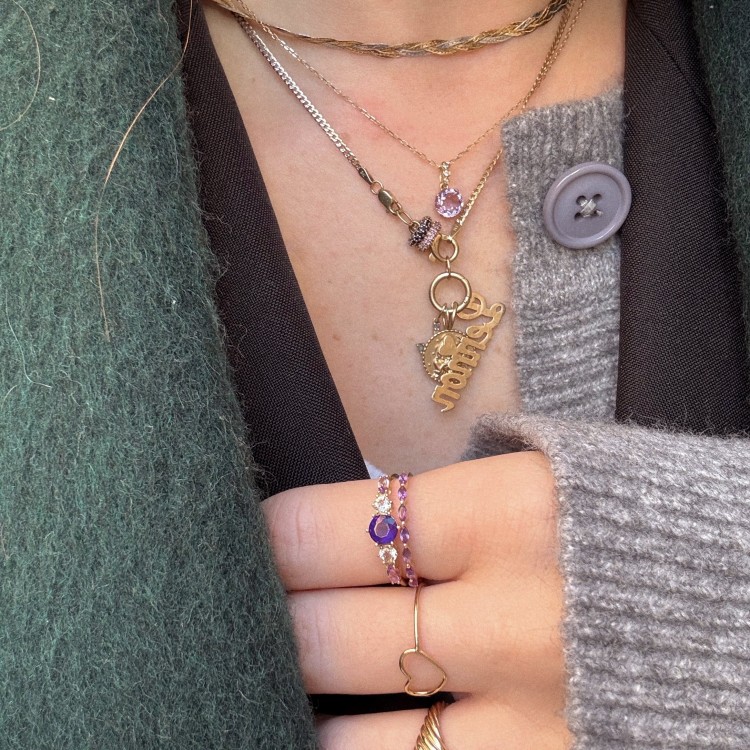 Solid Gold 2025 February Capsule Classic Amethyst Pendant Necklace