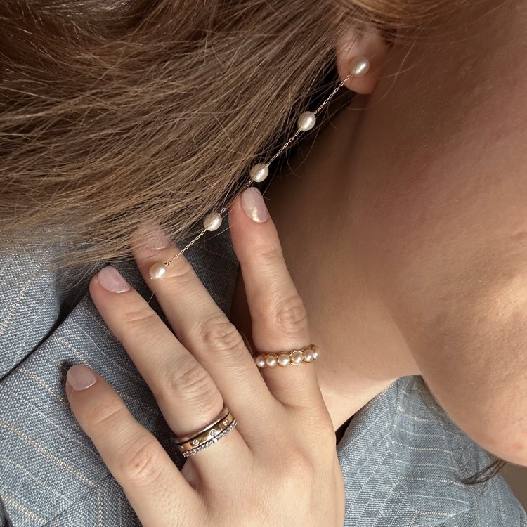 Delicate Pearl Drop Earrings