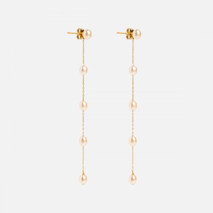 Delicate Pearl Drop Earrings