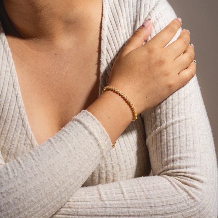 Luxe Tennis Honeycomb Bracelet